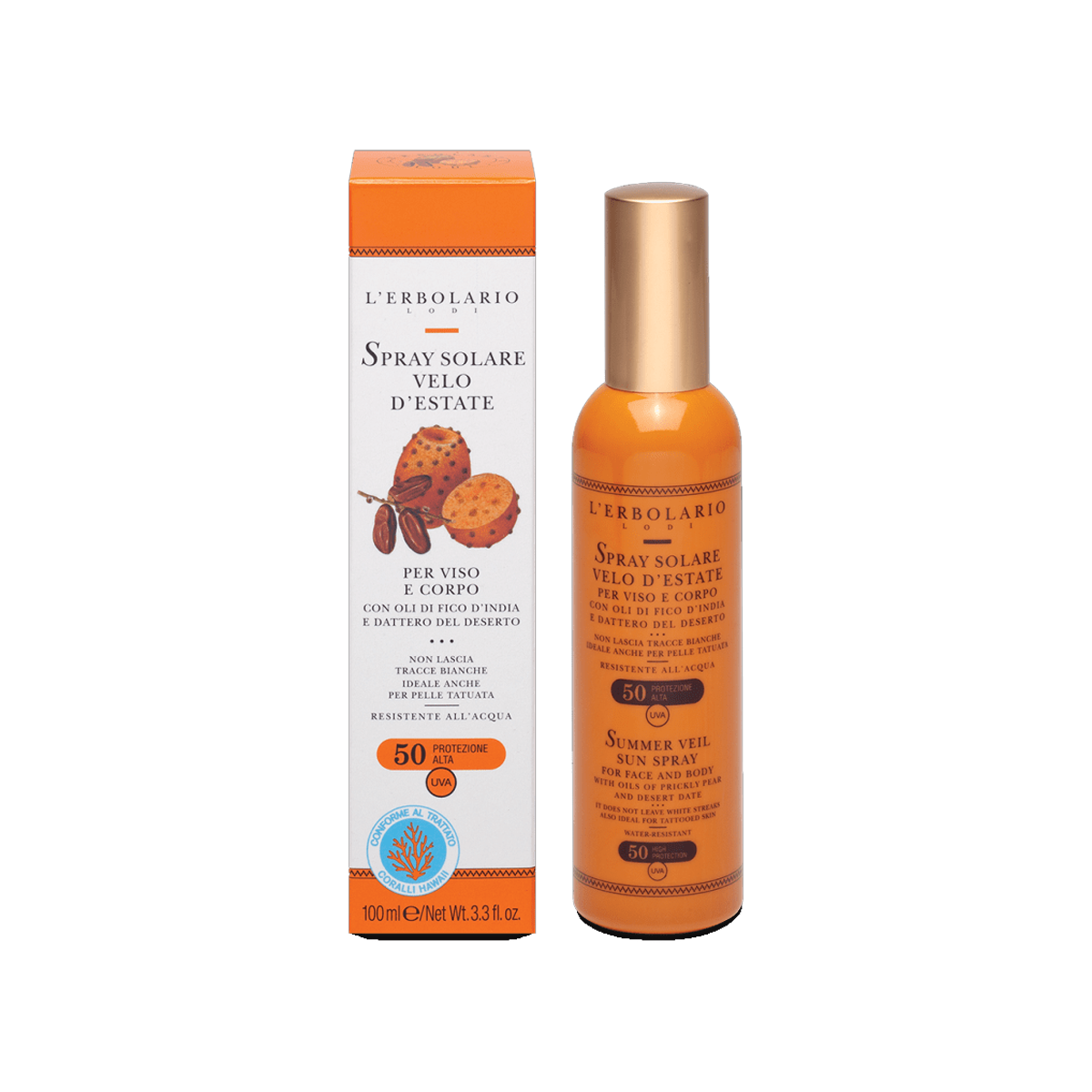 L'erbolario spray protezione solare Velo D'estate Spf 50 100ml