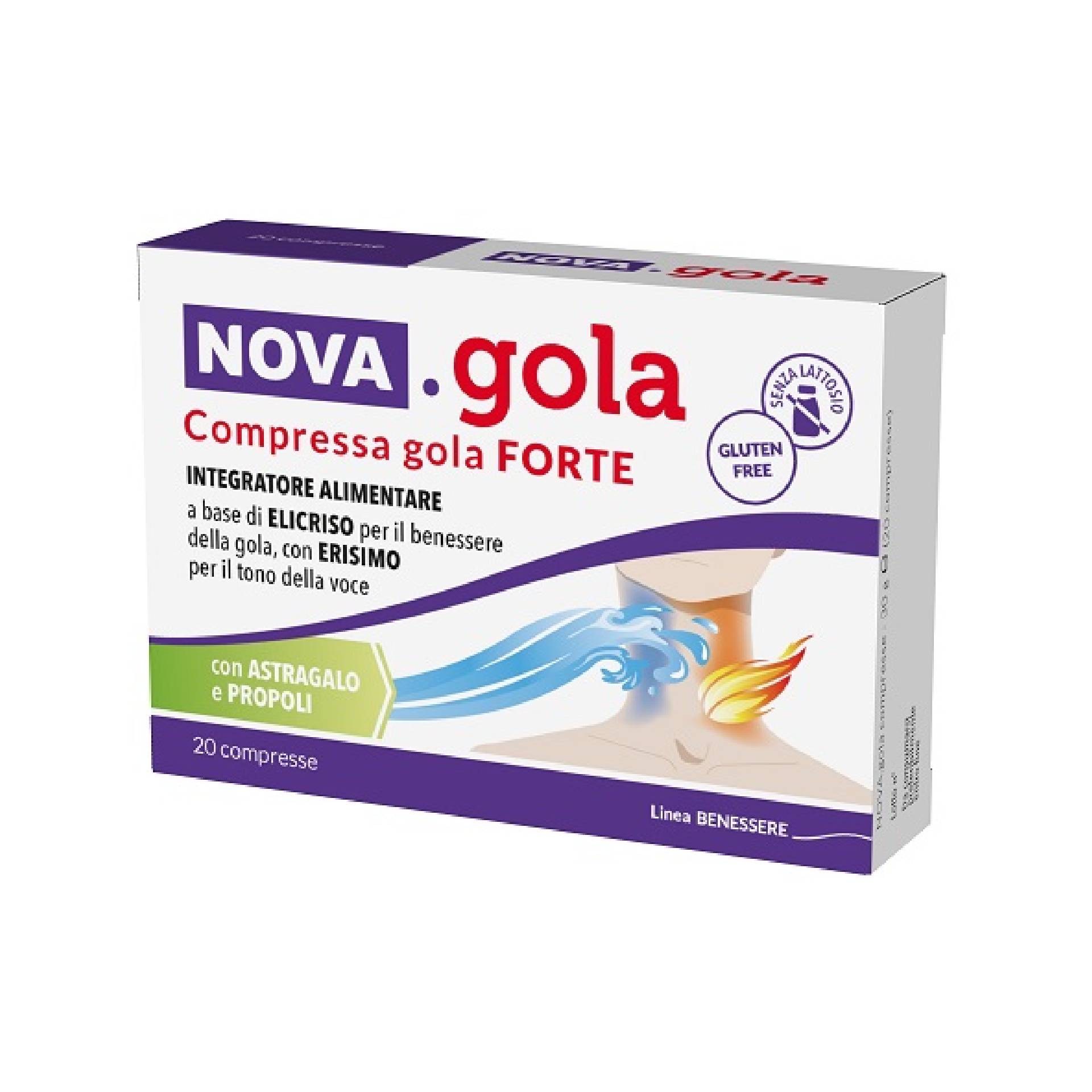 Nova Gola Forte Integratore Gola 20 Compresse