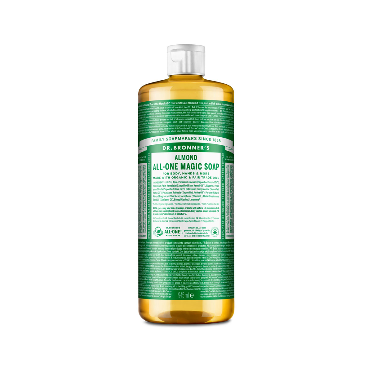 image - 972194904 - DR BRONNER'S 18-IN-1 LIQUID SOAP ALMOND 945 ML - 4760033_1.jpg