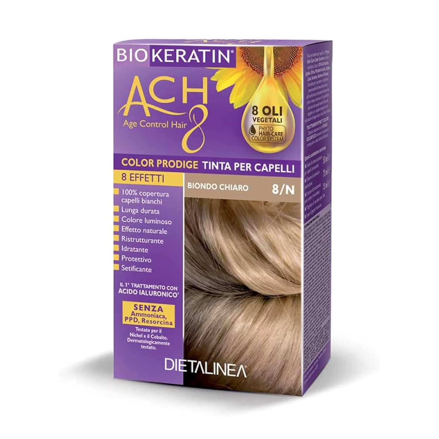 image - 927762450 - Tinta per capelli biondo chiaro con acido ialuronico e 8 oli vegetali, per una colorazione intensa e naturale. - 4721521_3.jpg