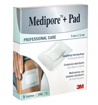 3m Medipore+pad Medicazione Sterile 5x7.2cm 5pezzi