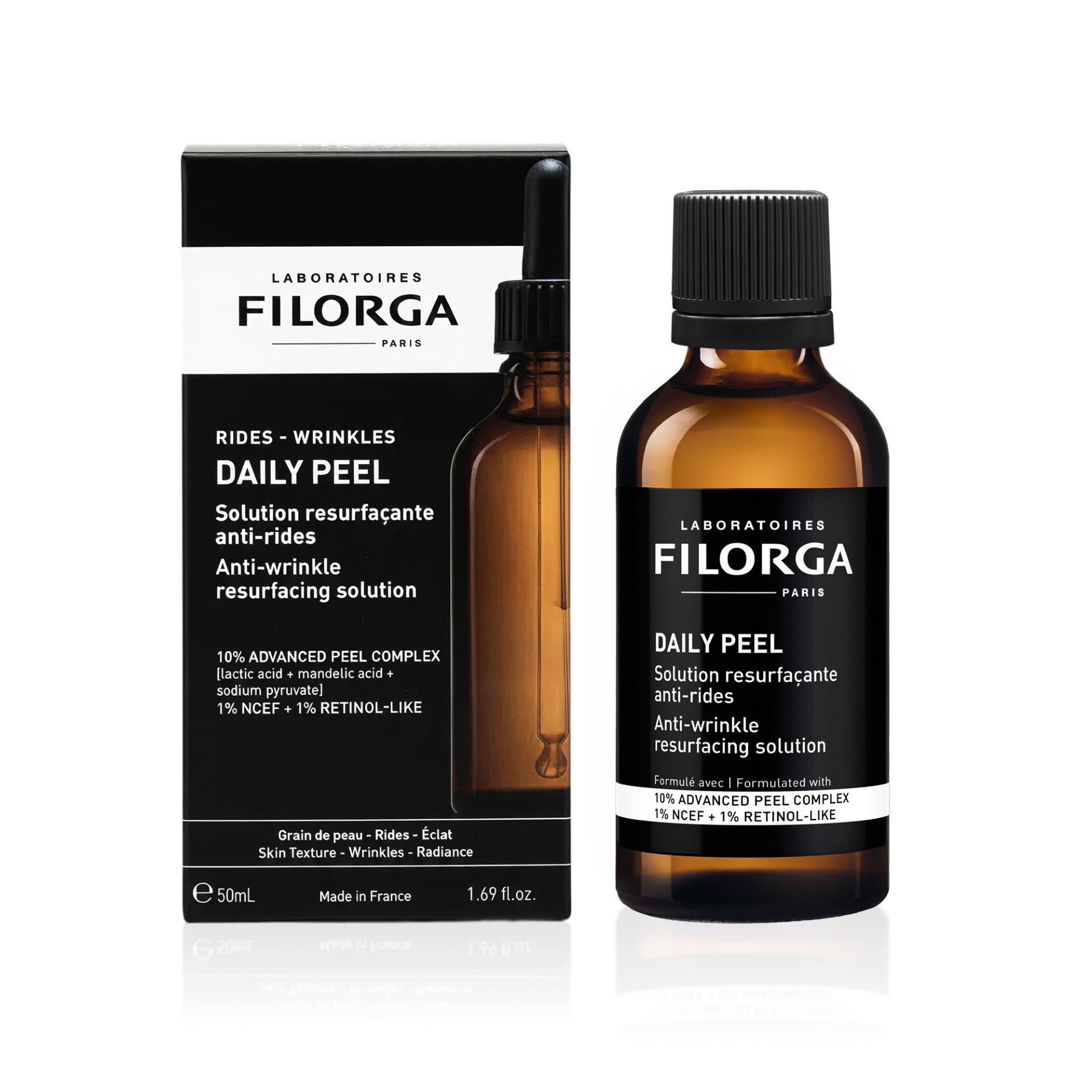 image - 951586130 - Soluzione esfoliante quotidiana ispirata ai peeling professionali, formulata con AHA, attivi retinol-like e complesso NCEF per contrastare rughe e grana irregolare della pelle. - 4859294_13.jpg