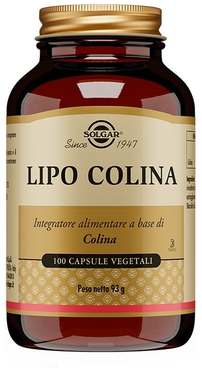 Solgar Lipo Colina Integratore controllo livello colesterolo 100 Capsule Vegetali