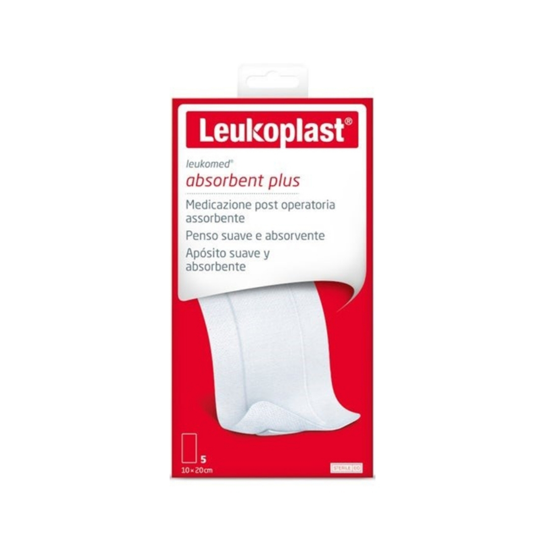 Leukomed Absorbent Plus Medicazione Post-operatoria Assorbente In Tnt 10x20cm 5 Pezzi