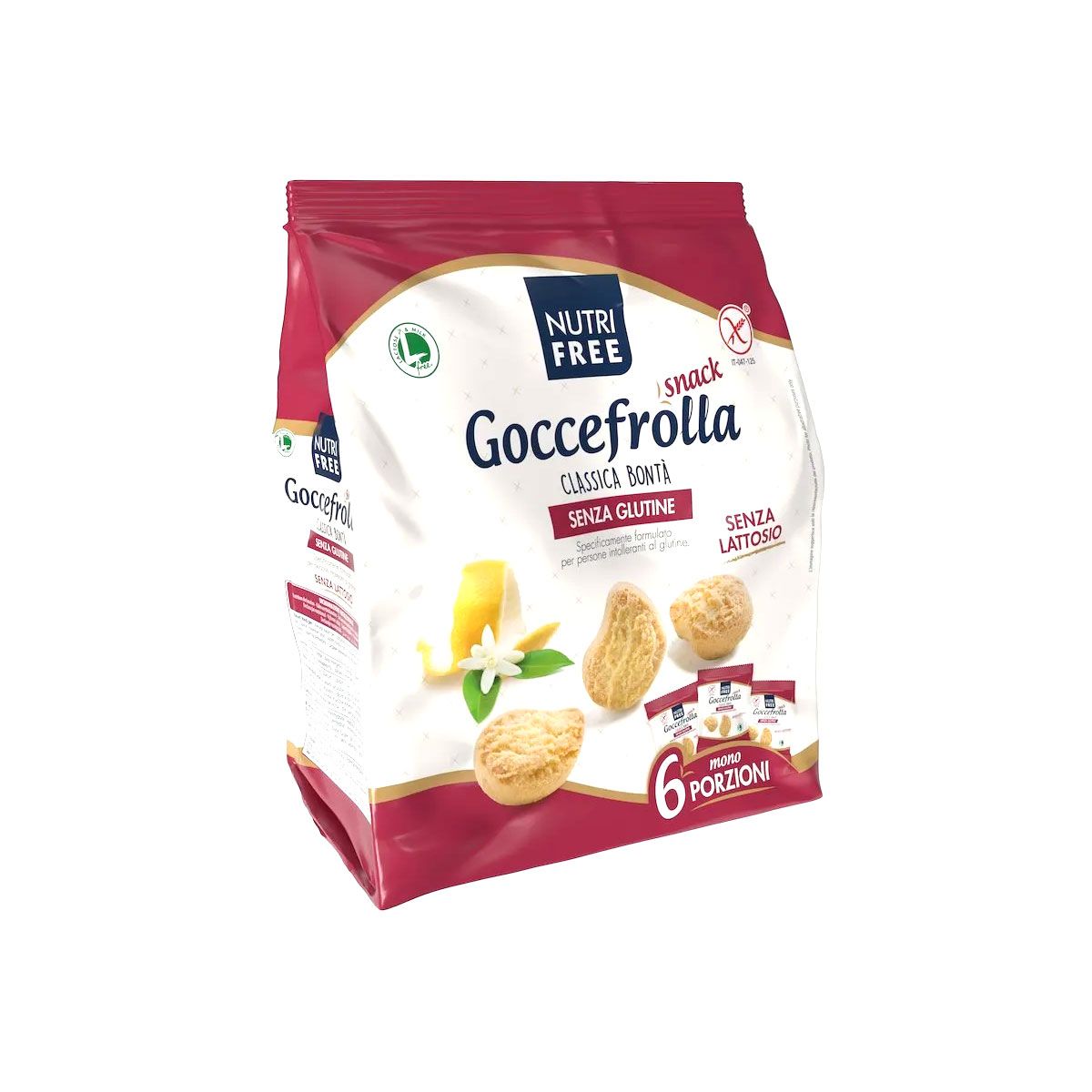 Nutrifree Goccefrolla Snack Gusto Classico 6 Monoporzioni Da 40g