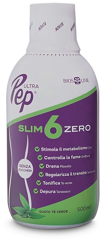 Bios Line Ultra Pep Slim 6 Zero Tè Verde Integratore Perdita Peso 500ml