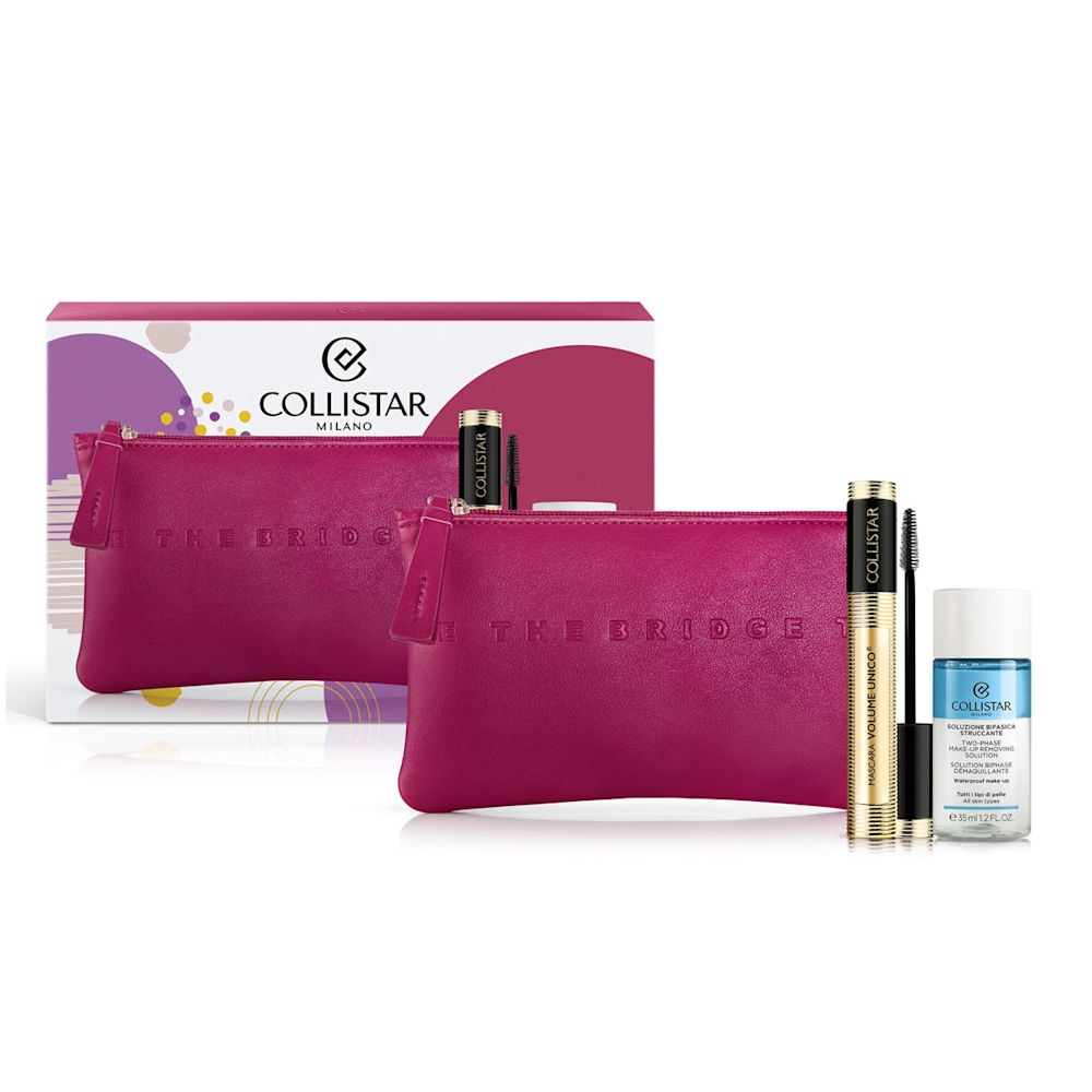 987262476 - COFANETTO MASCARA VOLUME UNICO NERO INTENSO + SOLUZIONE BIFASICA STRUCCANTE 35 ML + BEAUTY BAG MAKE UP FUCSIA - 4743527_1.jpg