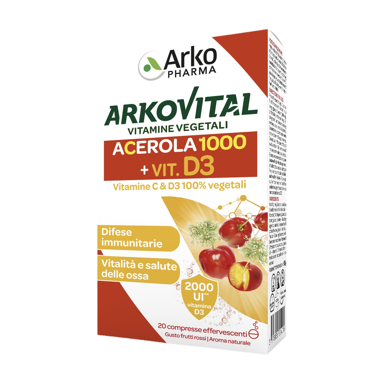 image - 985387719 - ARKOVITAL VITAMINE C+D3 20 COMPRESSE EFFERVESCENTI GUSTO FRUTTI ROSSI - 4711375_2.jpg