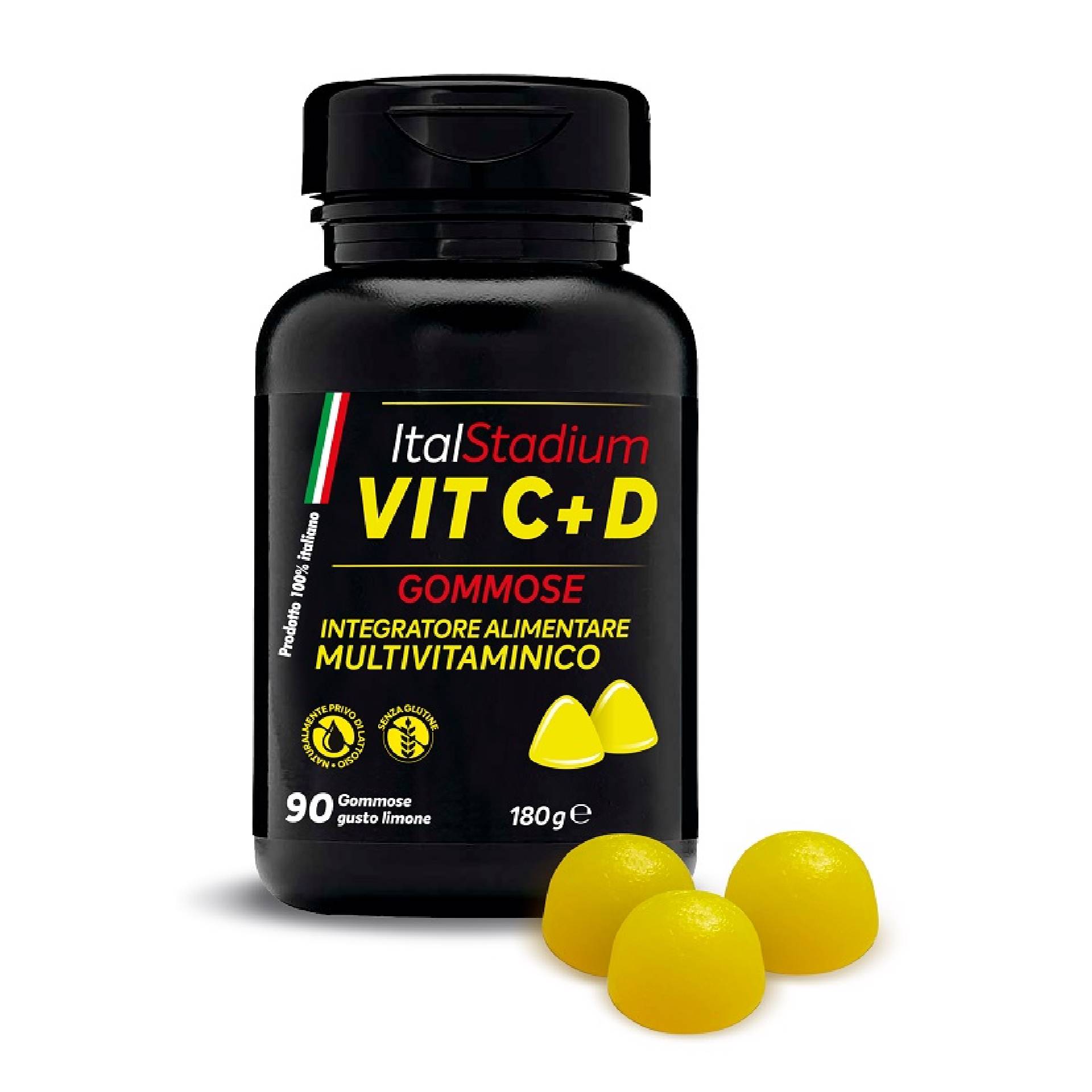 Italstadium Vit C+d Integratore multivitamine Limone 90 Gommose