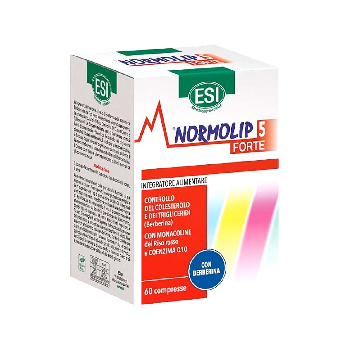 Esi Normolip 5 Forte Integratore controllo livello colesterolo 60 Compresse