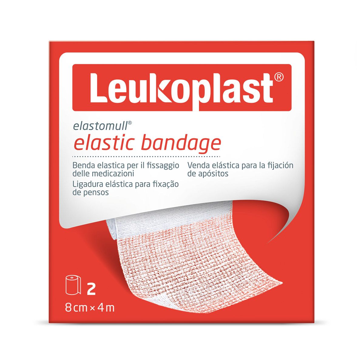 Leukoplast Elastomull 8cmx4m 2 Pezzi