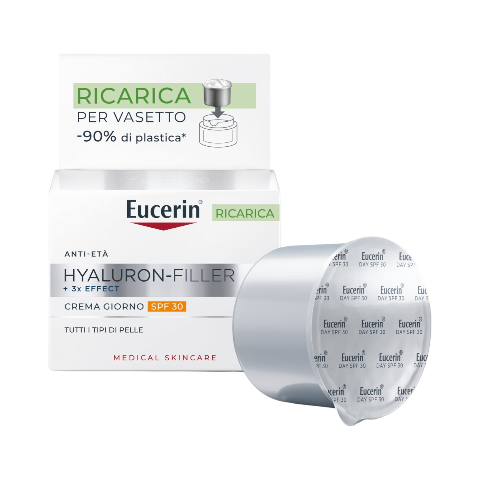 image - 951091952 - EUCERIN HYALURON-FILLER + 3X EFFECT CREMA GIORNO SPF30 RICARICA 50 ML - 4840792_1.jpg