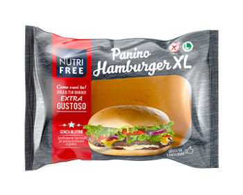 image - 978267375 - Panino senza glutine ideale per preparare hamburger extra large, perfetto per pasti veloci o cene con gli amici; ottimo sia così che leggermente tostato. - 4866841_1.jpg