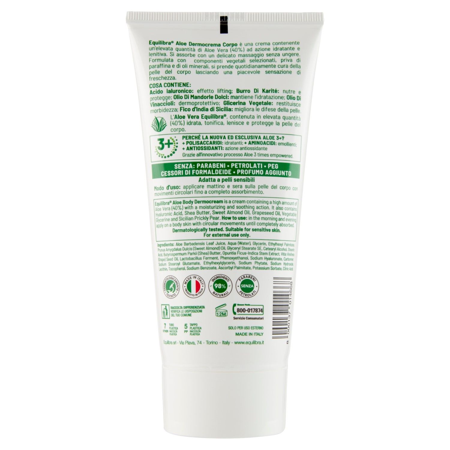 image - 984985390 - Equilibra Aloe Dermocrema Corpo idratante e protettiva 150ml - 4741816_3.jpg