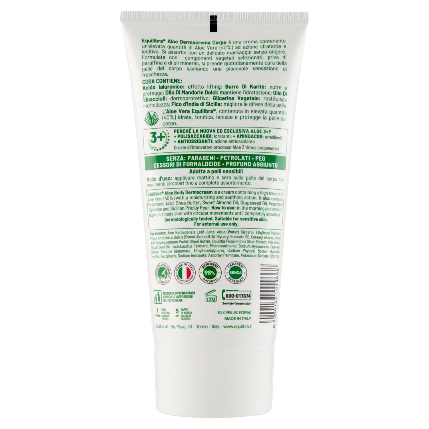 image - 984985390 - Equilibra Aloe Dermocrema Corpo idratante e protettiva 150ml - 4741816_3.jpg