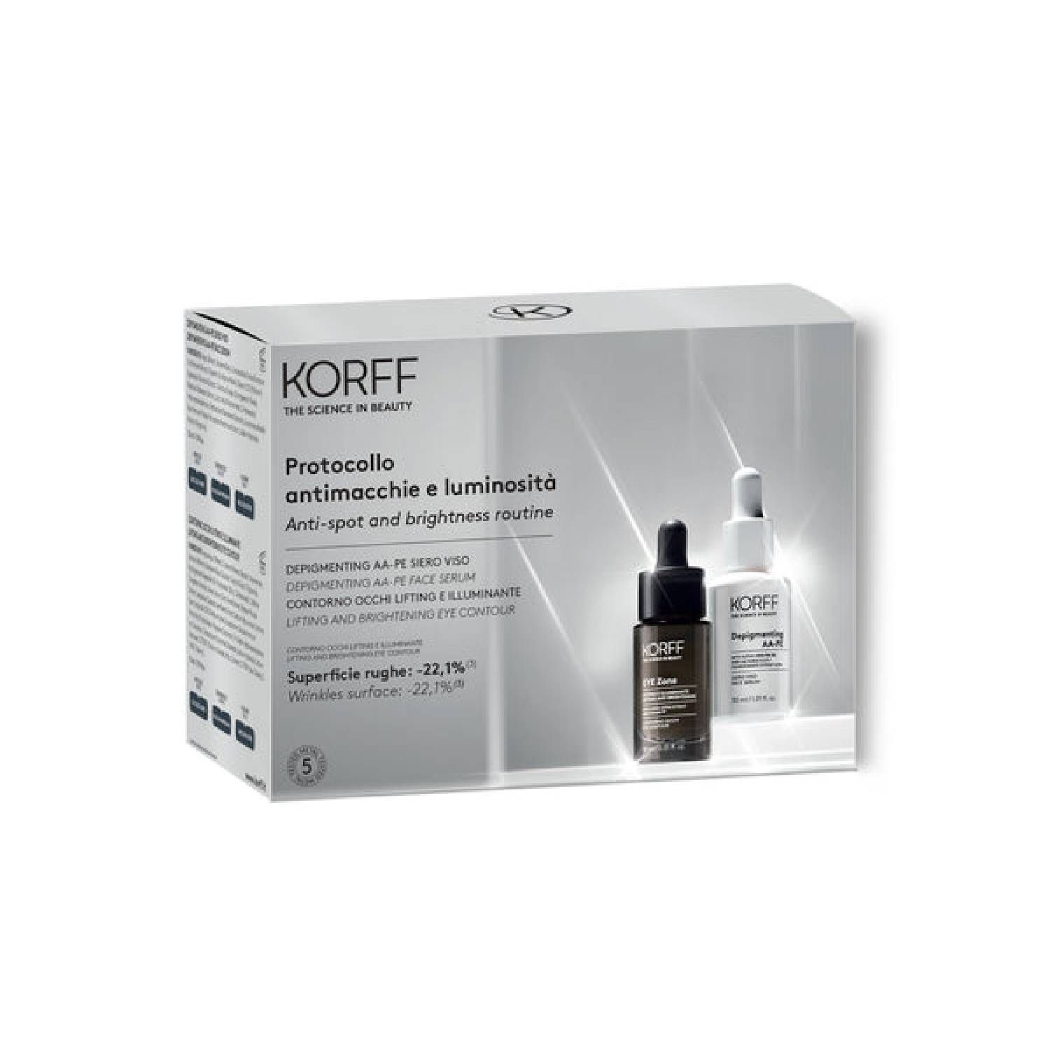 Korff Protocollo anti-macchie Luminosità Siero 30ml + Contorno Occhi 15ml