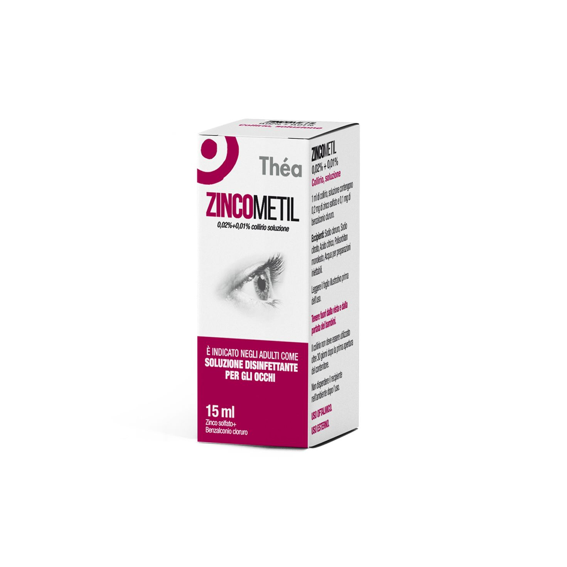 Zincometil 0,02%+0,01% Collirio Occhi Disinfettante 15ml