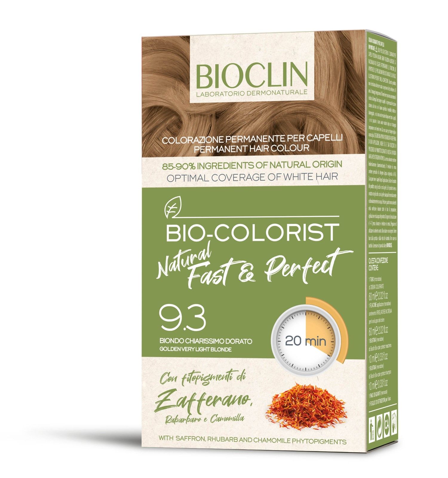 Bioclin Bio Colorist Fast And Perfect Tinta Capelli Colore Biondo Chiarissimo Dorato