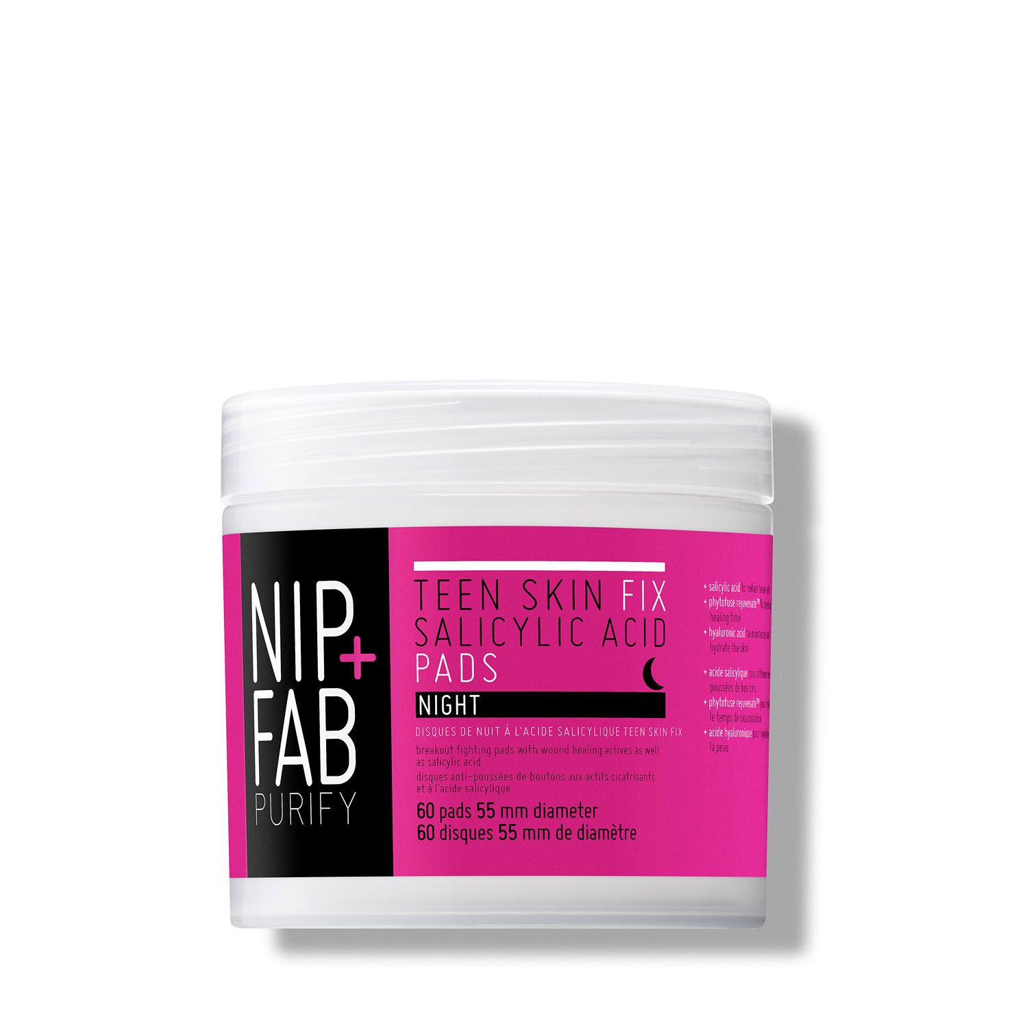 Nip+fab Purify Salicylic Fix Pads Notte Viso Pelle Impura 60 Pezzi