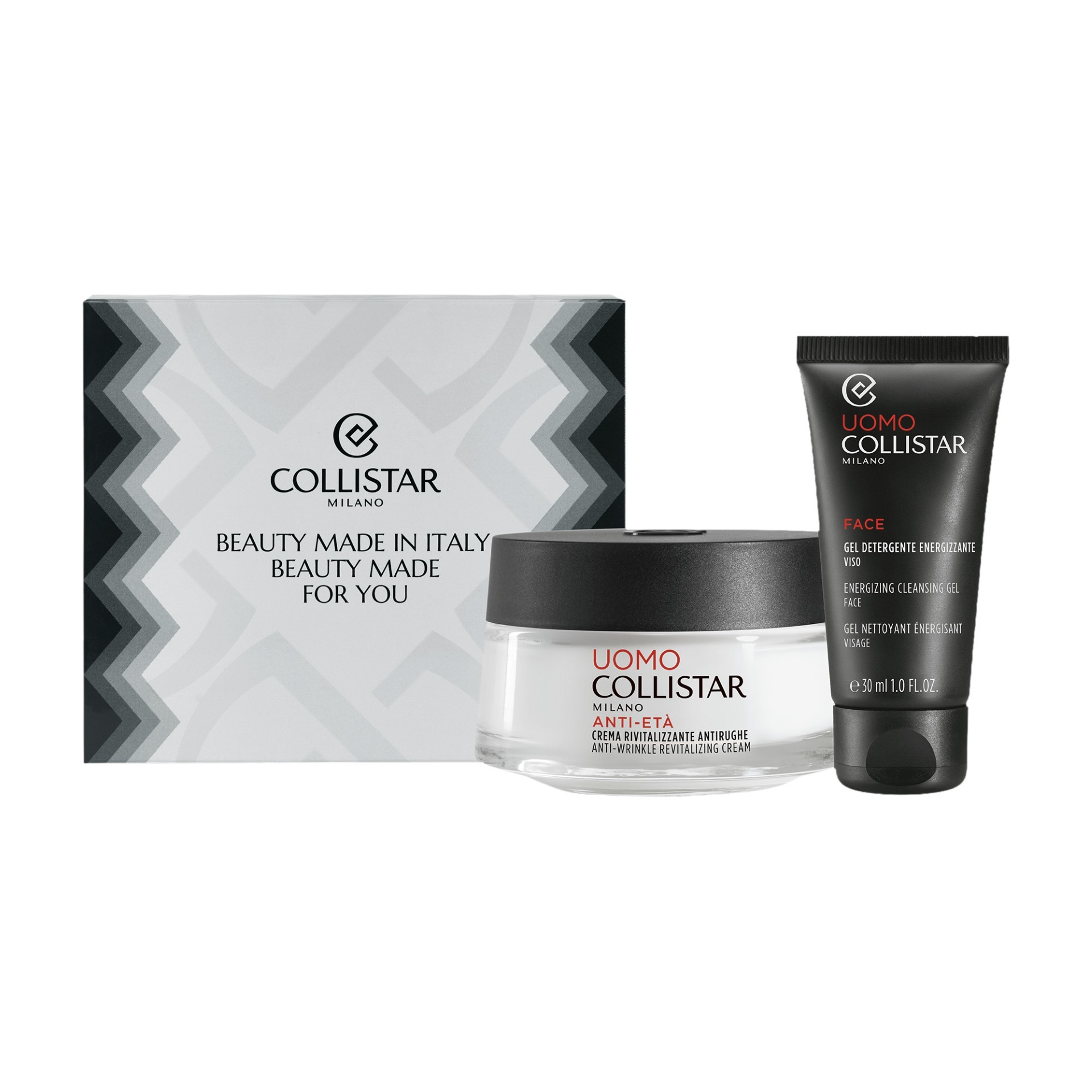 image - 990231108 - Set viso uomo completo che combina una crema antirughe rivitalizzante con un gel detergente energizzante, per una routine quotidiana che deterge, tonifica e contrasta i segni del tempo. - 4886146_1.jpg
