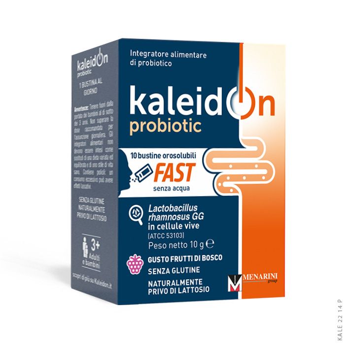 Kaleidon Prebiotic Fast 10 Bustine Gusto Frutti Di Bosco