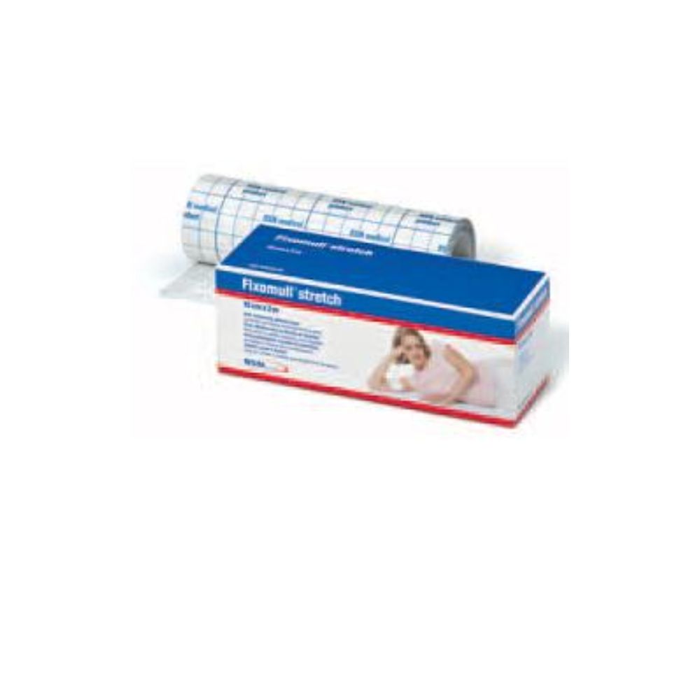 image - 900161187 - FASCIA AUTOADESIVA IPOALLERGENICA FISSAGGIO CATETERI FIXOMULL STRETCH SUPPORTO IN POLIESTERE NON TESSUTO BIANCO MASSA IN POLICARBONATO SENZA RESINE E GOMME NATURALI 15X1000CM - 7801506_2.jpg