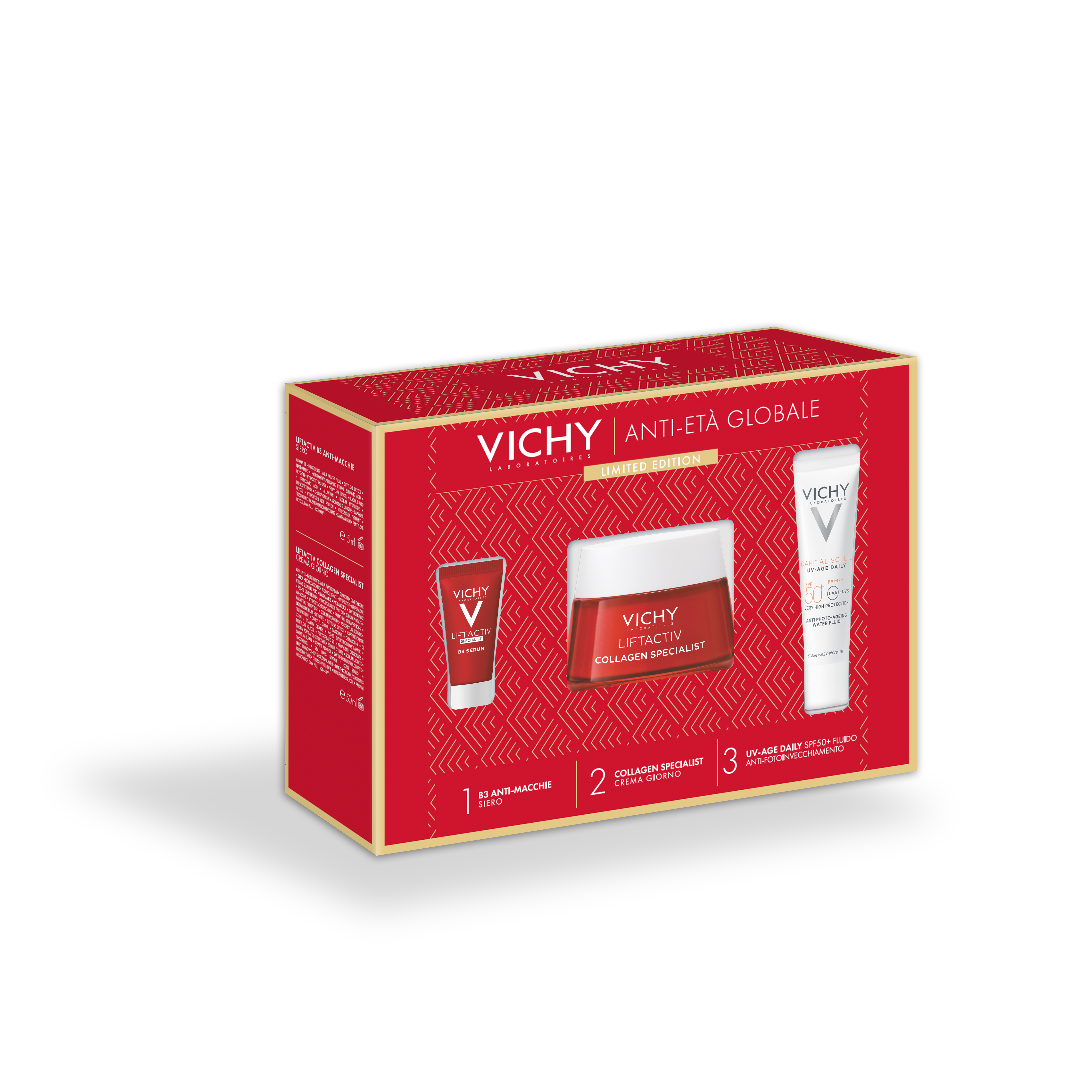 Vichy Cofanetto Antietà Globale B3 Siero Antimacchie 5ml + Crema Giorno 50ml + Uv-age Daily Spf50+ 15ml