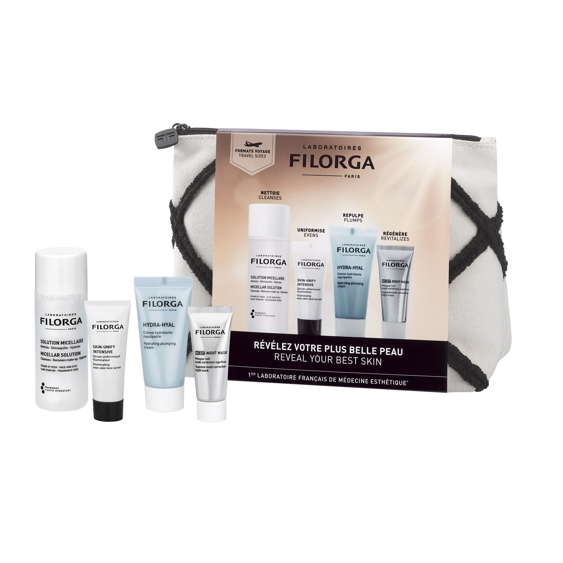 image - 988253326 - FILORGA DISCOVERY KIT SUMMER 2024 1 MICELLAR SOLUTION 50 ML + 1 SKIN UNIFY INTENSIVE 7 ML + 1 HYDRA HYAL CREAM 15 ML + 1 NCEF NIGHT MASK 15 ML - 4764712_1.jpg