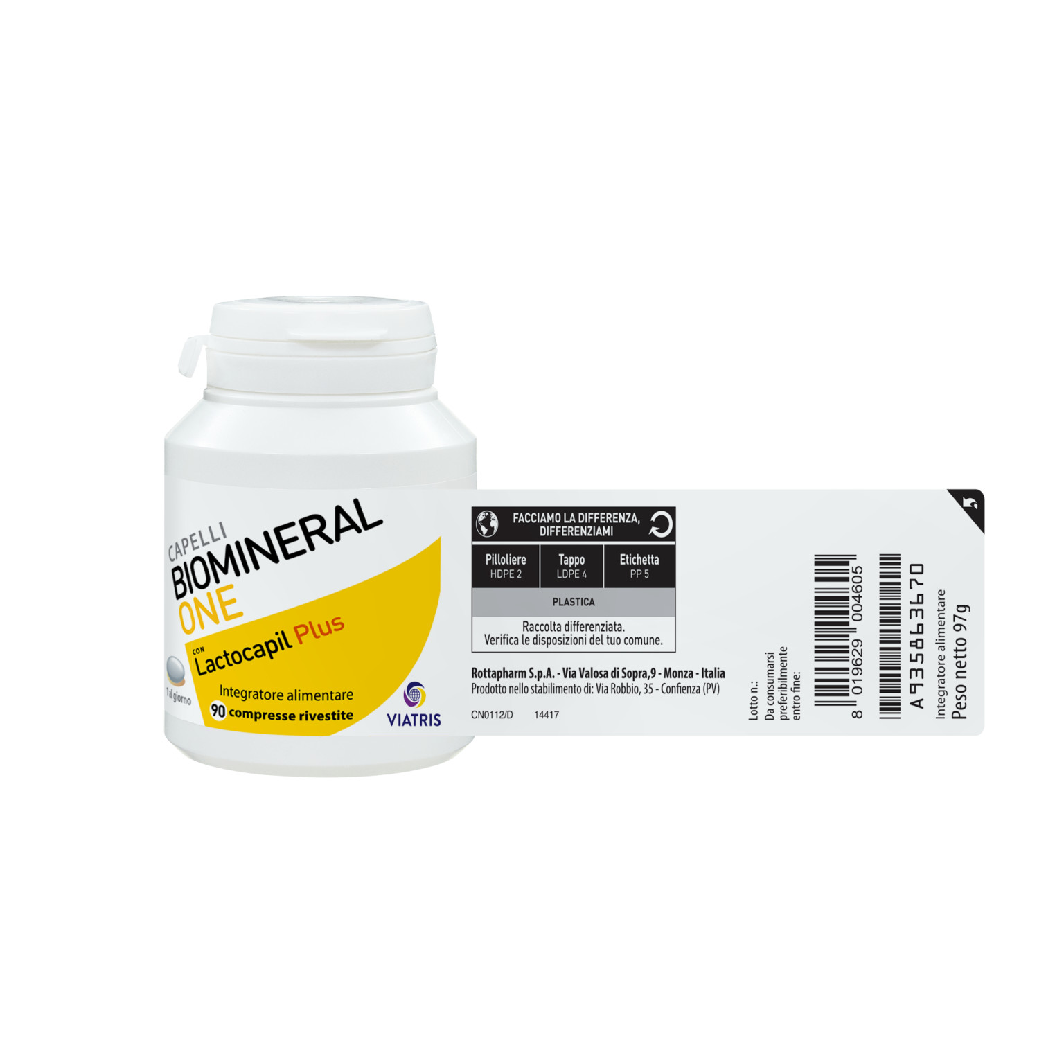 935863670 - Biomineral One Con Lactocapil Plus Integratore Alimentare Anticaduta Capelli 90 Compresse - 7867781_4.jpg