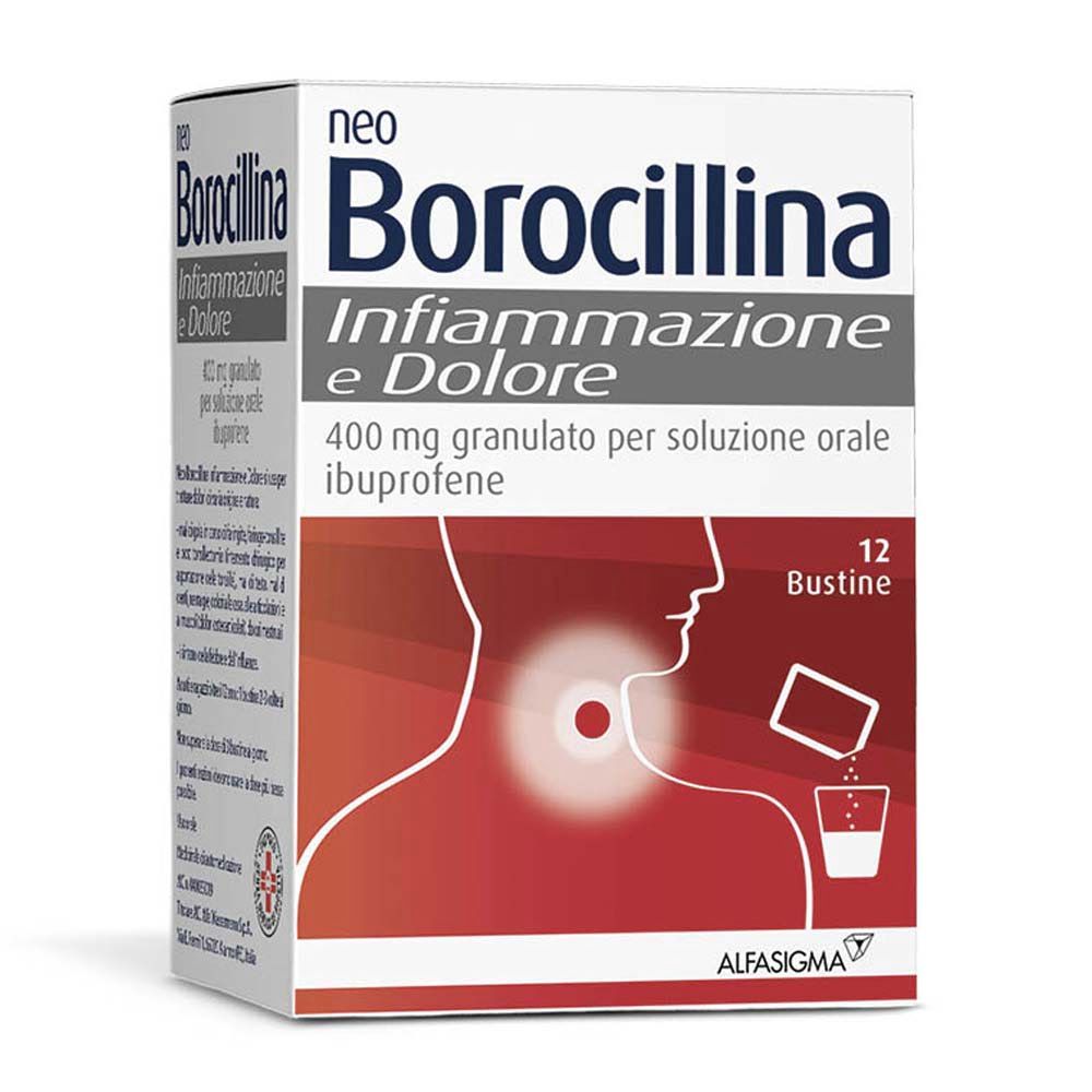 Neoborocillina Infiammazione E Dolore Ibuprofene 400mg 12 Bustine