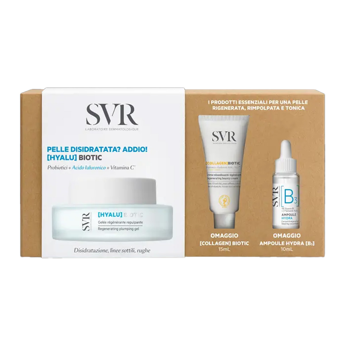 Svr Cofanetto Hyalu Biotic Gel crema 50ml + Collagene Biotic 15ml + Ampoule Hydra B3 10ml