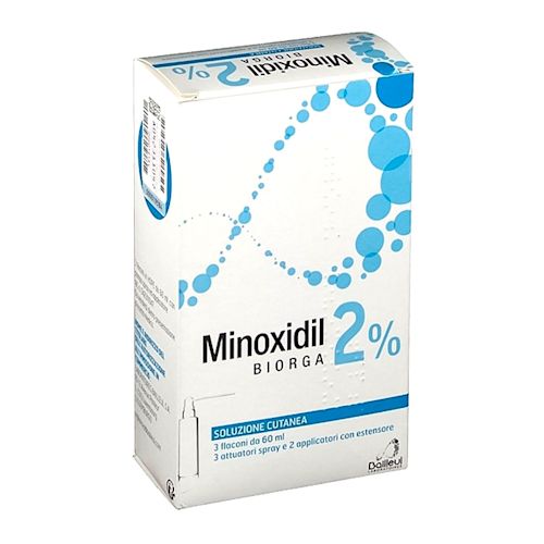 042311047 - Minoxidil Biorga 2% Soluzione Cutanea Trattamento alopecia 3 flaconi - 0005197_3.jpg