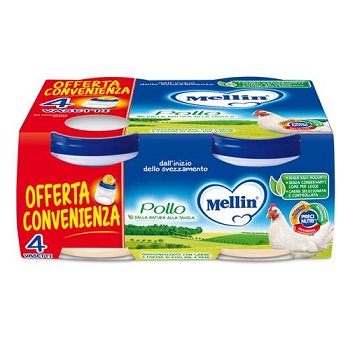 Mellin Omogeneizzato Pollo 4 Pezzi X 80g