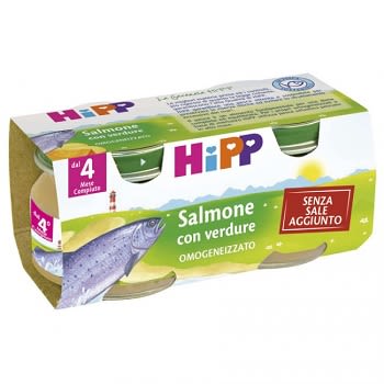 image - 922395191 - Omogeneizzato al salmone con verdure, ideale per completare pappe, brodi e passati, da somministrare dal 4° mese secondo il parere del pediatra. - 7876670_1.jpg