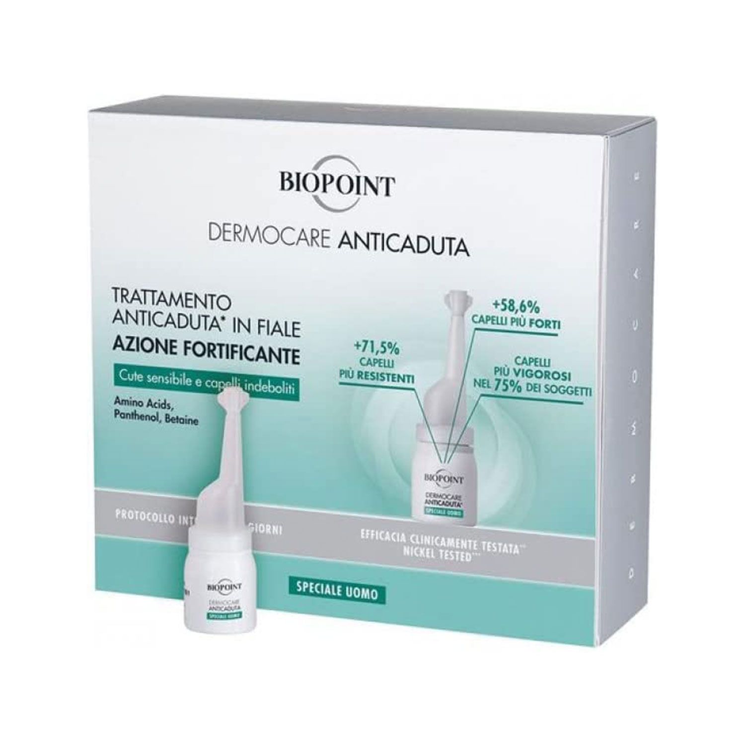 Biopoint Dermocare Trattamento Uomo Anti-Caduta Capelli 20 Fiale