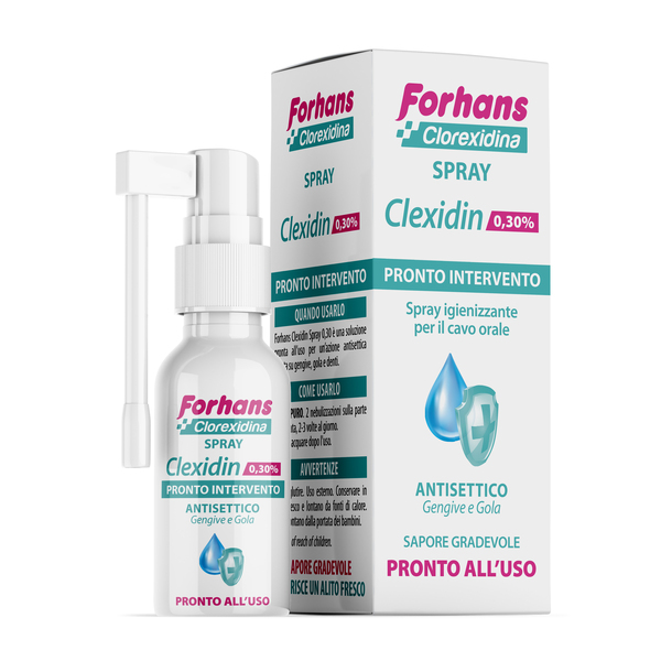 image - 912943622 - COLLUTORIO SPRAY CON CLOREXIDINA FORHANS CLEXIDIN 50ML - 4863584_1.jpg