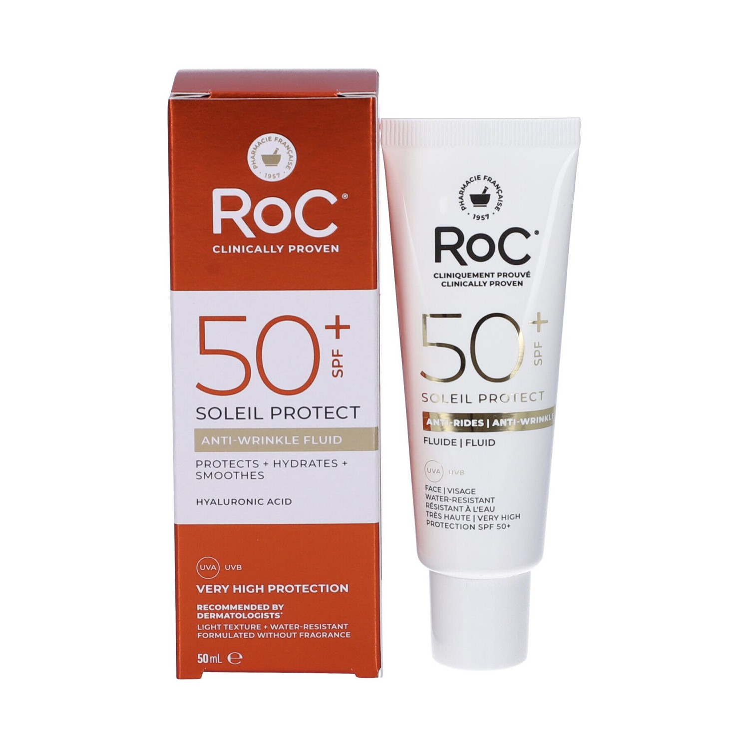 image - 981498948 - ROC FLUIDO SOLARE VISO SPF 50+ ANTI-RUGHE LEVIGANTE  50 ML - 4737753_5.jpg