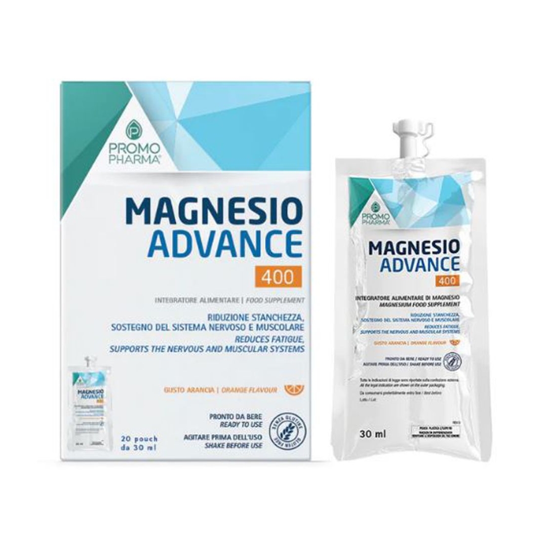 Magnesio Advance 400 Integratore Rilassante Muscoli E Sistema Nervoso 20x30ml