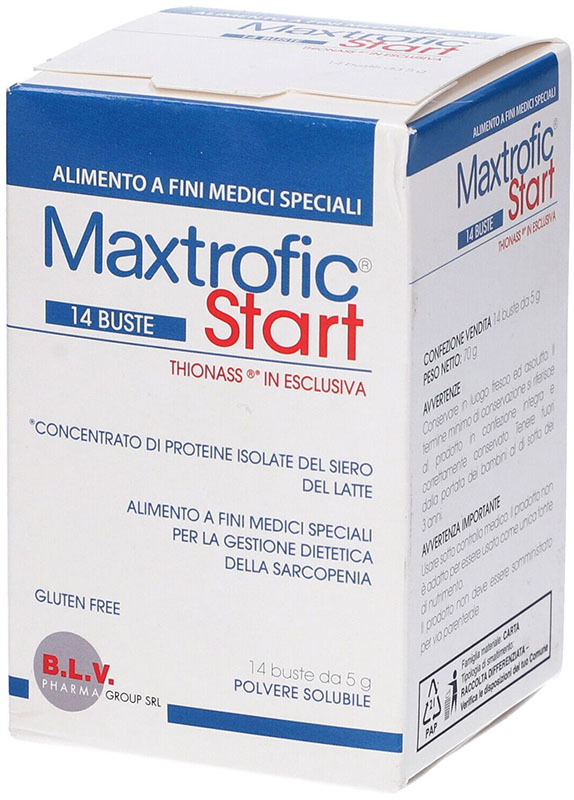 image - 943018832 - Maxtrofic® Start &egrave; un alimento iperproteico in bustine da 5 g, utile per la gestione dietetica della sarcopenia. - 4867488_1.jpg