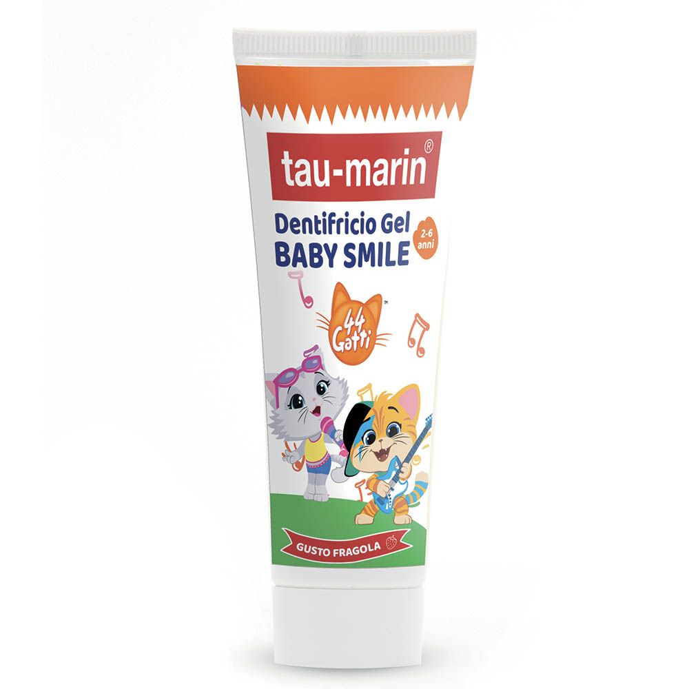 Tau-marin Baby Smile Edition 44 Gatti Dentifricio Gusto fragola 50ml