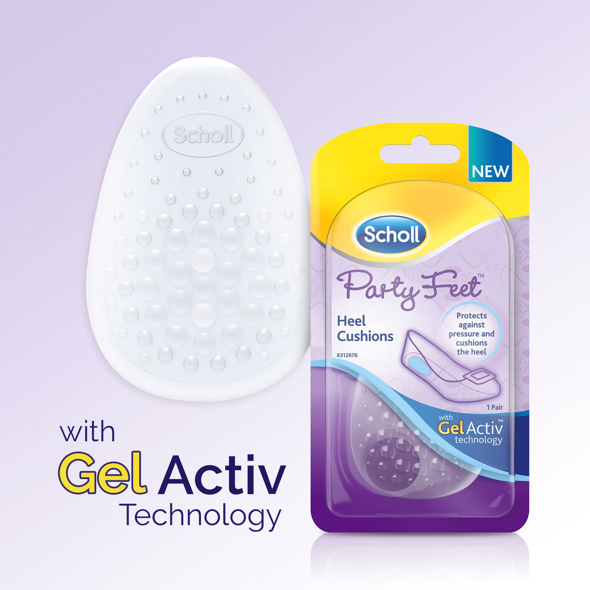 Scholl Party Feet Plantare Ortopedico Tallone Gel Active 1 Pezzo