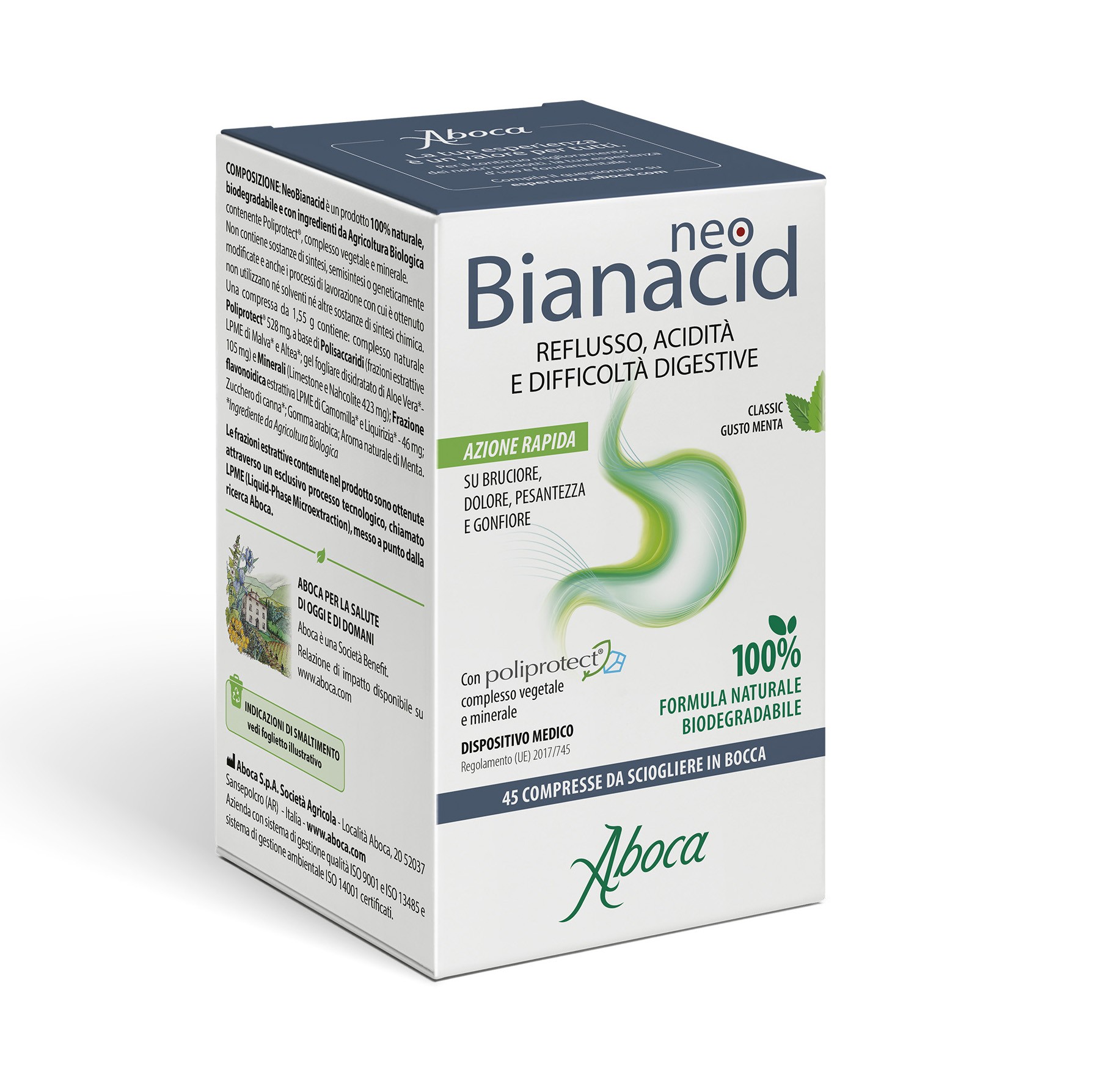 Aboca Neobianacid Acidità E Reflusso Gastrico 45 Compresse Masticabili