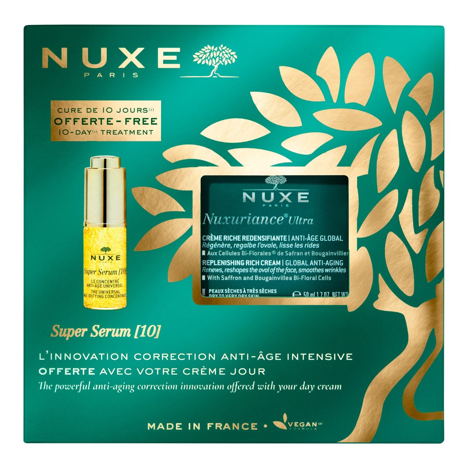 Nuxe Cofanetto Nuxuriance Ultra Creme 50ml + Super Serum 5ml