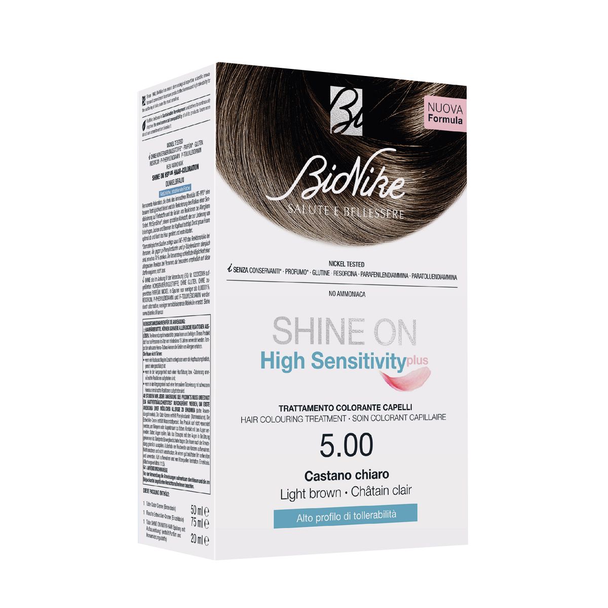 Bionike Shine On High Sensitivity Plus Tinta Capelli 5 Castano Chiaro