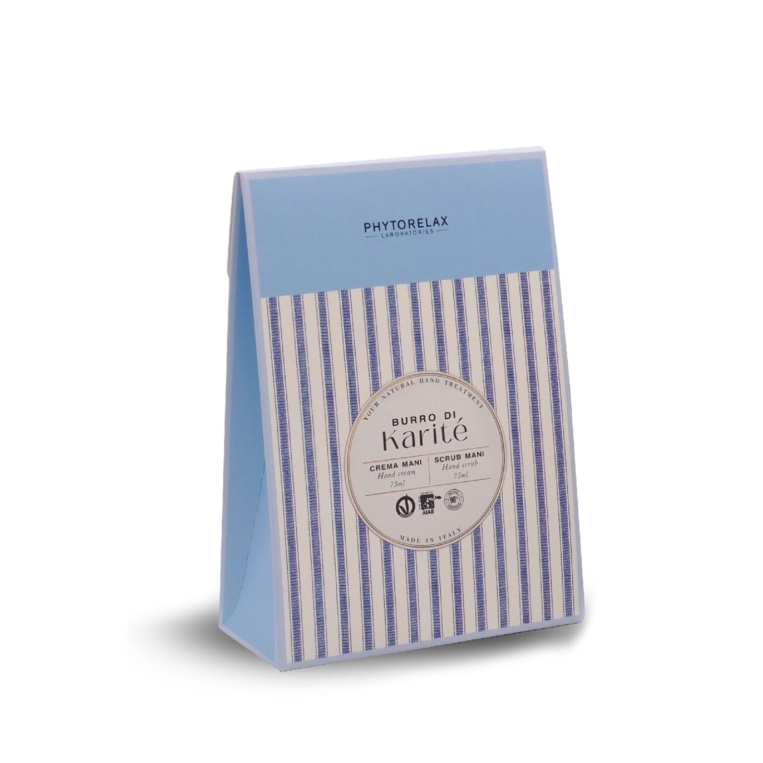 Phytorelax Trattamento Mani Burro Di Karitè Beauty Box Crema 75ml + Scrub 75ml