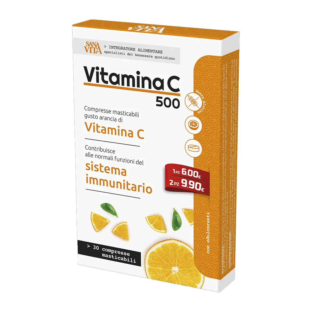 Sanavita Vitamina C 500 30 Compresse Masticabili