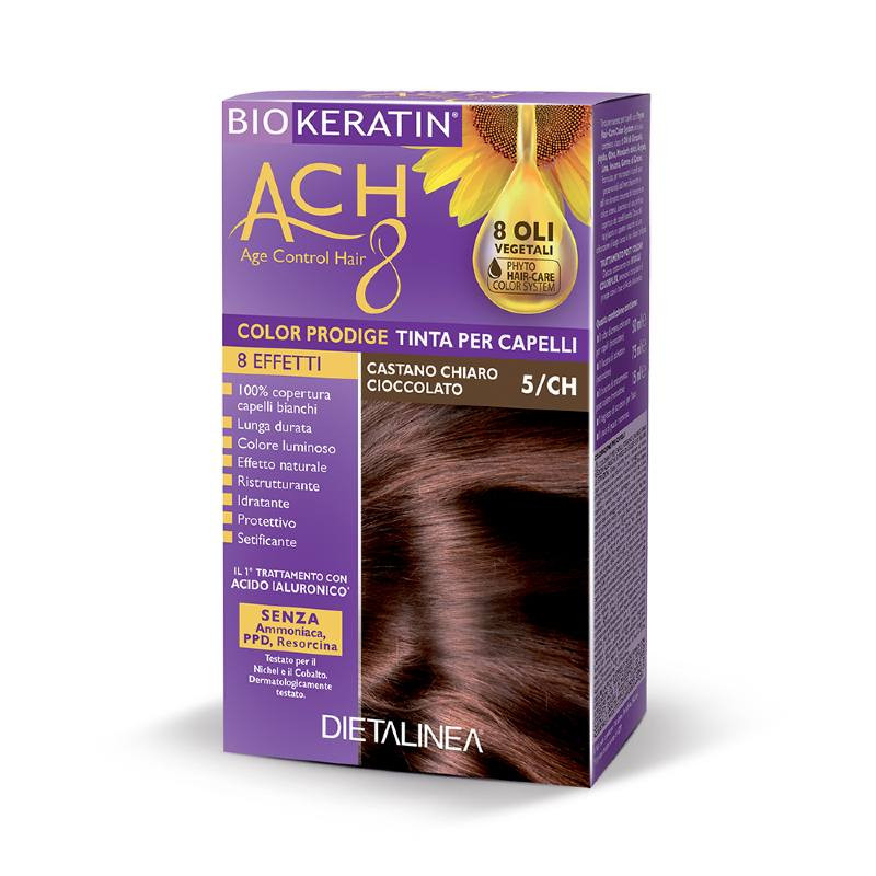 Biokeratin Ach8 Tinta Per Capelli Castano Chiaro Cioccolato 5ch