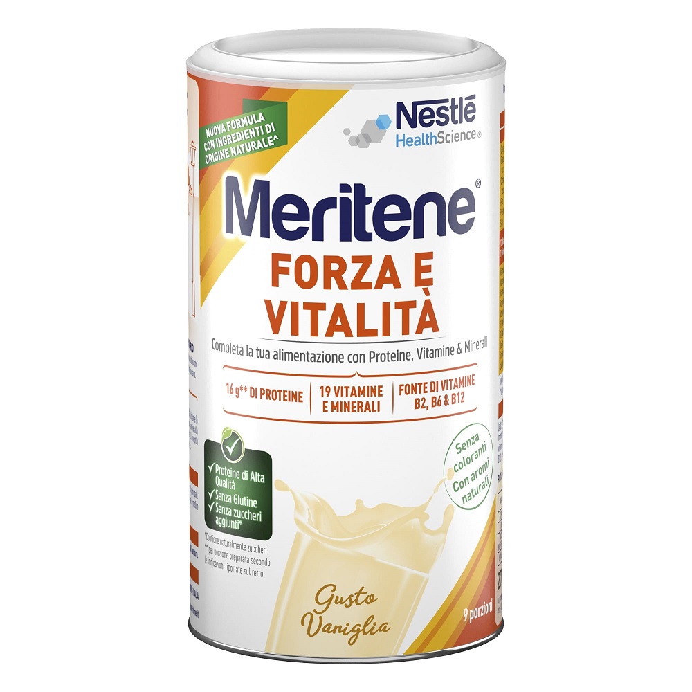 Meritene Forza E Vitalità Polvere Integratore multivitamine Vaniglia 270g