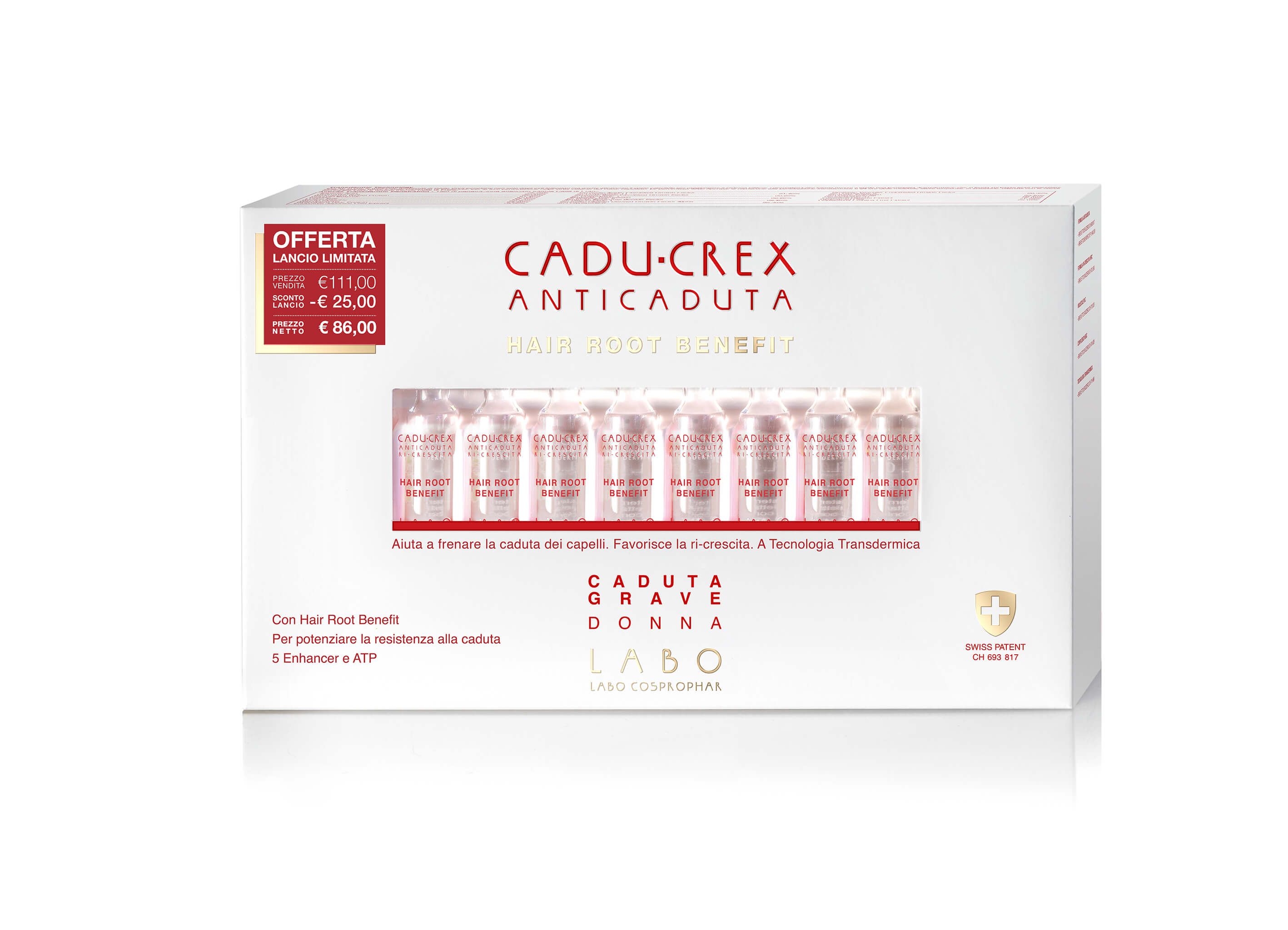 Labo Cadu Crex Hair Root Benefit Trattamento Caduta Grave Donna 20 Fiale