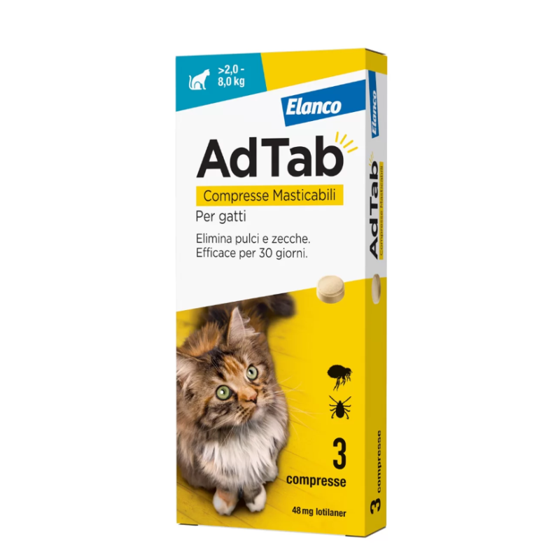 image - 105723148 - ADTAB*3 cpr masticabile 48 mg per gatti da 2 a 8 Kg - 0005615_1.png